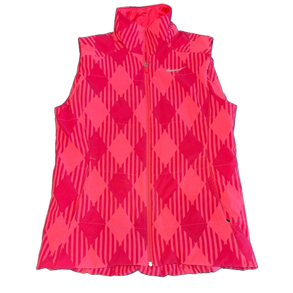 Nike Golf Aeroloft Vest Womens Medium Pink Puffer Full Zip Running Training